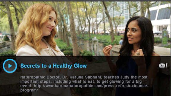 Dr. Karuna Sabnani and Judy Greer on Yahoo Reluctantly Healthy